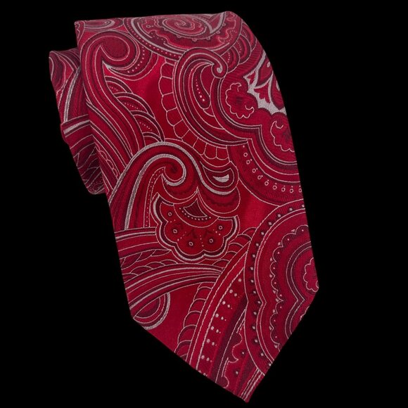 Donald J. Trump Signature Collection‎ Necktie Tie Red Paisley - Picture 1 of 6